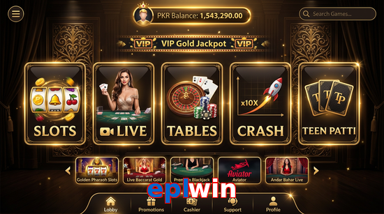 Main screen of Eplwin casino page for PK players