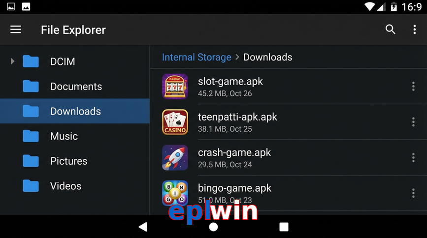 Main screen of Eplwin gameapk page for PK players